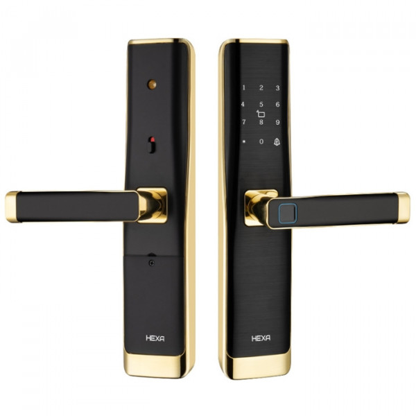 Khóa cửa Hexa L100 màu Vàng 24K