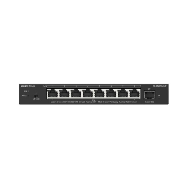 Switch PoE Managed Ruijie RG-ES209MG-P 8 Port 2.5G