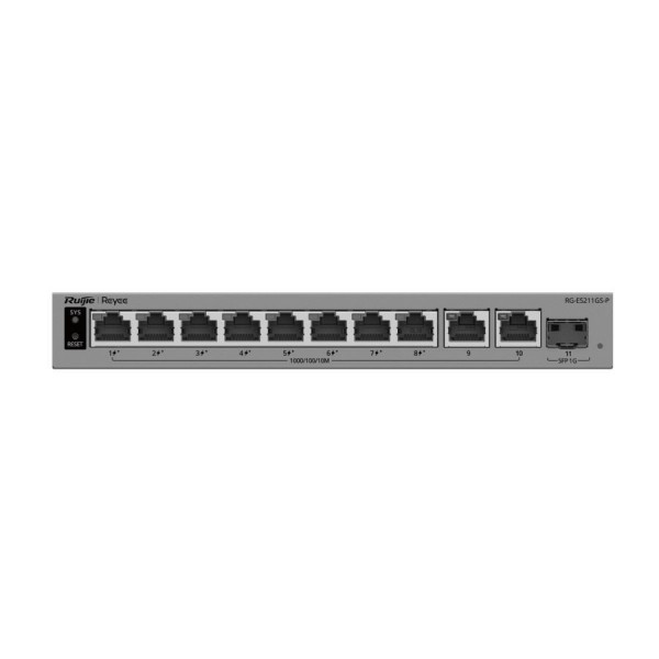 Switch Quản Lý PoE 10 cổng Ruijie RG-ES211GS-P