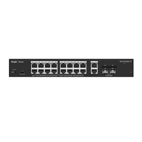 Switch 20 cổng, PoE Managed Ruijie RG-ES220GS-LP