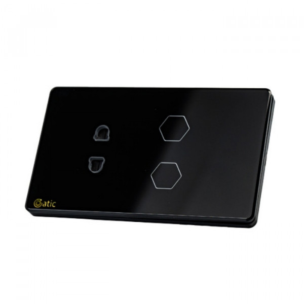 Công tắc cảm ứng WiFi Datic 2 Nút 1 Ổ