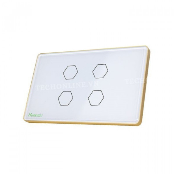 Công tắc cảm ứng BLE Luxury 4 Nút, Hình Chữ Nhật