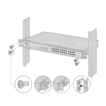 Bộ Giá Đỡ Gắn Trên Rack, Bao Gồm Ốc Vít RackMount Kit-19