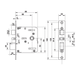 Khóa điện tử Hafele DL7100 cho cửa gỗ / Màu đen