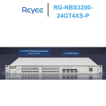 Switch PoE 24 Cổng 10/100/1000BASE-T + 4 cổng quang 10G RG-NBS3200-24GT4XS-P