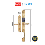 Khóa cửa vân tay đại sảnh KAWA-KDS04 đồng nguyên khối