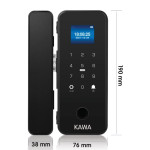 Khóa cửa kính cường lực vân tay cao cấp Kawa KG02