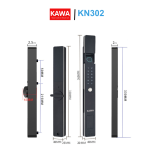 Khóa cửa nhôm kính tự động KAWA-KN302