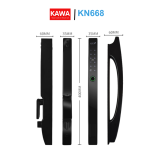 Khóa cửa nhôm vân tay Kawa KN668 Face 3D