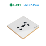 Ổ cắm Luso viền bo Vàng