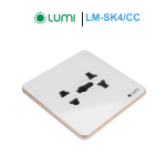 Ổ cắm Luso viền bo Champagne LM-SK4/CC