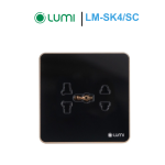 Ổ cắm Luso viền thẳng Champagne LM-SK4/SC