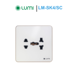 Ổ cắm Luso viền thẳng Champagne LM-SK4/SC