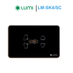 Ổ cắm Luso viền thẳng Champagne LM-SK4/SC