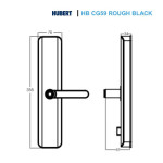Khóa cửa gỗ Hubert HB CG59 ROUGH BLACK