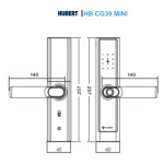 Khóa cửa gỗ Hubert HB CG39 mini