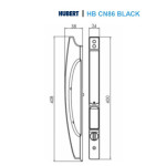 Khóa cửa nhôm Hubert HB CN86 Black
