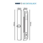 Khóa cửa nhôm Hubert HB CN79 Black