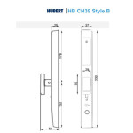 Khóa Cửa Nhôm Hubert HB CN39 Style B