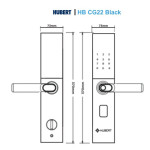 Khóa cửa gỗ Hubert HB CG22 Black