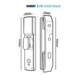 Khóa cửa gỗ Hubert HB CG25 Black