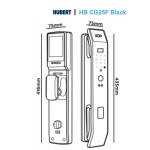 Khóa Cửa Gỗ Hubert HB CG25F Black