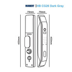 Khoá Cửa Gỗ Hubert HB CG26 Dark Gray