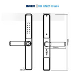 Khóa Cửa Nhôm Hubert HB CN21 Black
