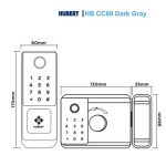 Khóa Cửa Cổng Hubert HB CC68 Dark Gray