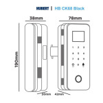 Khóa cửa kính Hubert HB CK68 Black