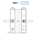 Khóa cửa Hubert HB CGDA05 Chống Cháy
