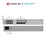 Switch Layer 2 Managed 8 cổng Huawei eKitEngine S220S-8P4J