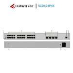 Switch PoE Layer 2 Managed 24 cổng Huawei eKitEngine S220-24P4X