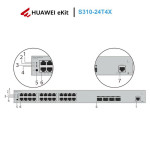Thiết bị chuyển mạch Switch 24 cổng Huawei eKitEngine S310-24T4X