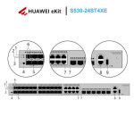 Thiết bị chuyển mạch Switch 24 cổng Huawei eKitEngine S530-24ST4XE