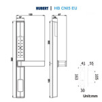 Khoá Cửa Nhôm Hubert HB CNI5 EU