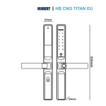 Khoá Cửa Nhôm Hubert HB CNI3 TITAN EU