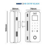 Khóa Cửa Kính Hubert HB CK79F Black