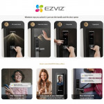 Khóa cửa gỗ Ezviz DL20 FVS Plus Mở Bằng Face ID và Tĩnh Mạch Lòng Bàn Tay