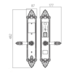 Khóa cửa vân tay đại sảnh Kassler KL-959C