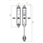 Khóa cửa vân tay đại sảnh Kassler KL-969GR