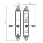 Khóa cửa đại sảnh Kassler KL-959GR
