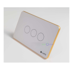 Công tắc Luto kính phẳng 3 nút viền Champagne