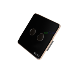 Công tắc cầu thang Luto kính lõm, viền bo Champagne LM-S2P/S-Cy/CC