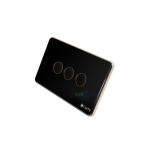 Công tắc cầu thang Luto kính lõm, viền bo Champagne LM-S2P/S-Cy/CC