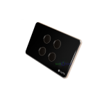 Công tắc cầu thang Luto kính lõm, viền bo Champagne LM-S2P/S-Cy/CC