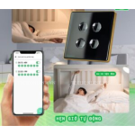 Công tắc cảm ứng BLE Premium 4 Nút, Hình Vuông, màu Đen