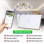 Công tắc cảm ứng WiFi Hunonic 1 Nút, Hình Chữ Nhật