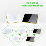 Công tắc cảm ứng WiFi Hunonic 1 Nút, Hình Chữ Nhật