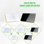 Công tắc cảm ứng WiFi Hunonic 3 Nút, Hình Chữ Nhật